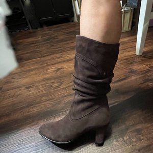 Blondo Suede Leather Mid Calf Waterproof Brown Boots - Valeska - US 8